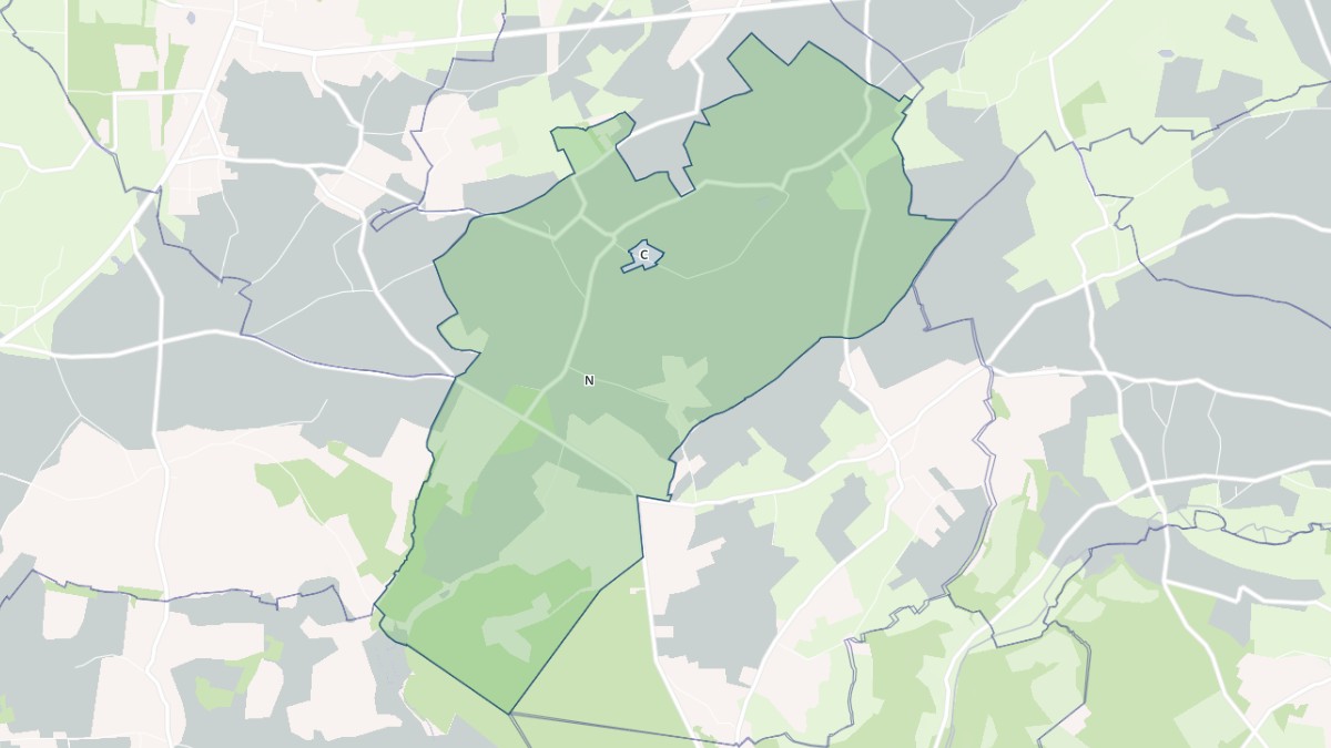 Aperçu cartographique de Clitourps, centré sur la commune