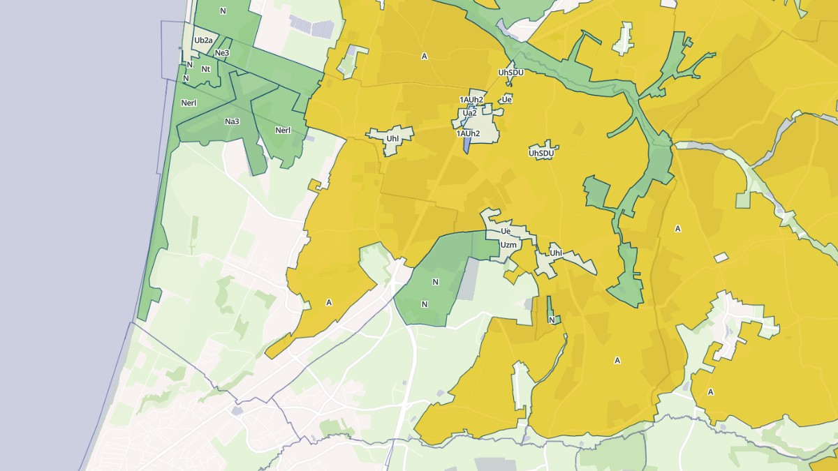Aperçu cartographique de Coudeville-sur-Mer, centré sur la commune