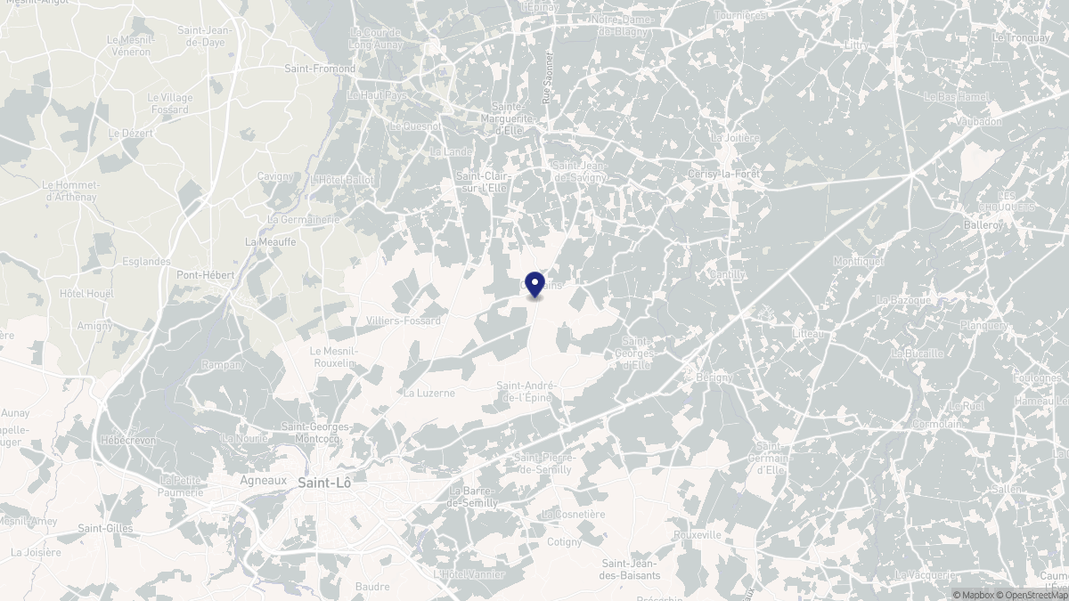 Aperçu cartographique de Couvains, centré sur la commune