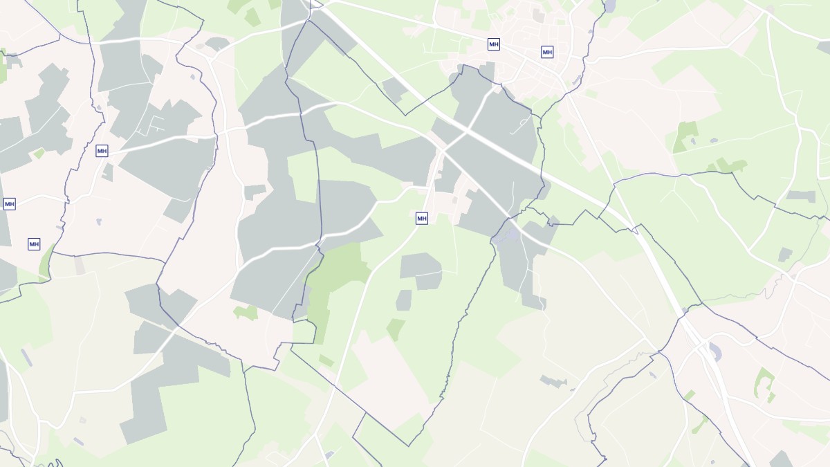 Aperçu cartographique de Éroudeville, centré sur la commune