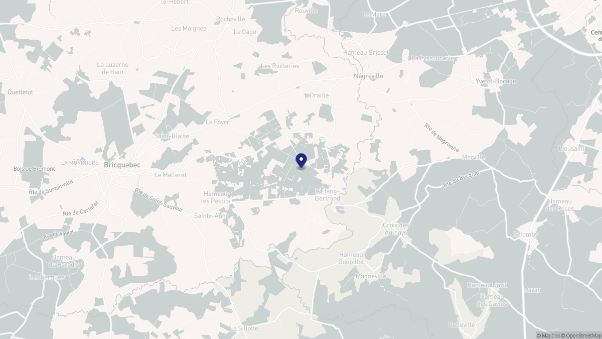 Aperçu cartographique de L'Étang-Bertrand, centré sur la commune