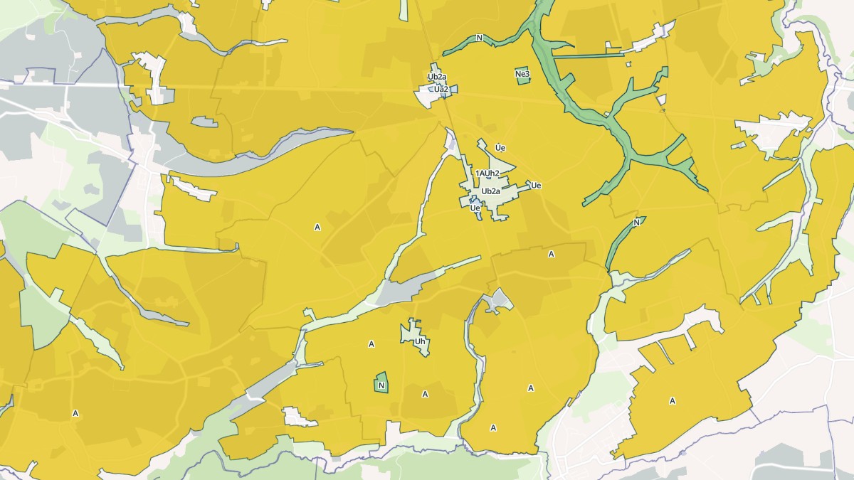 Aperçu cartographique de Folligny, centré sur la commune