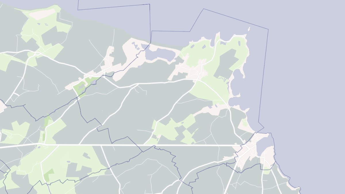 Aperçu cartographique de Gatteville-le-Phare, centré sur la commune