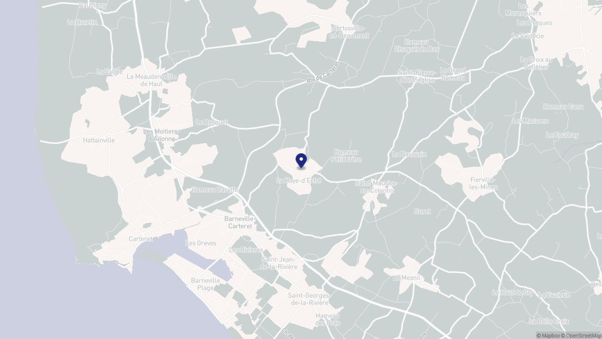 Aperçu cartographique de La Haye-d'Ectot, centré sur la commune