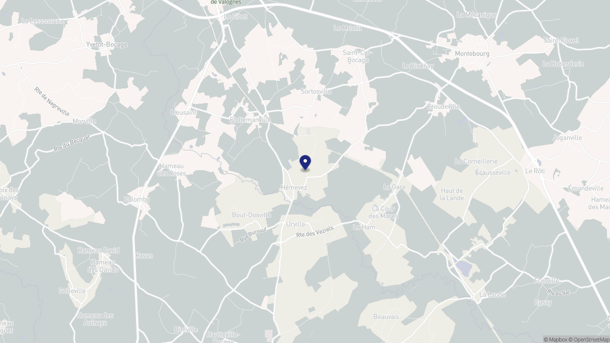 Aperçu cartographique de Hémevez, centré sur la commune