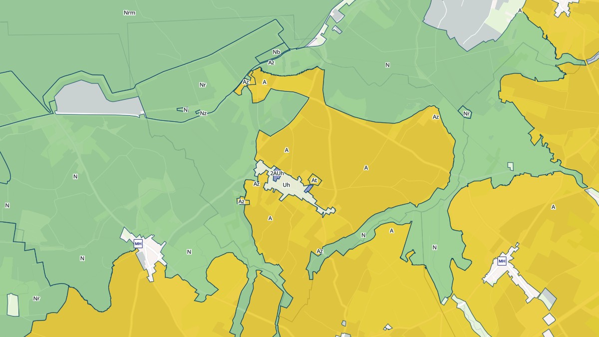 Aperçu cartographique de Huisnes-sur-Mer, centré sur la commune