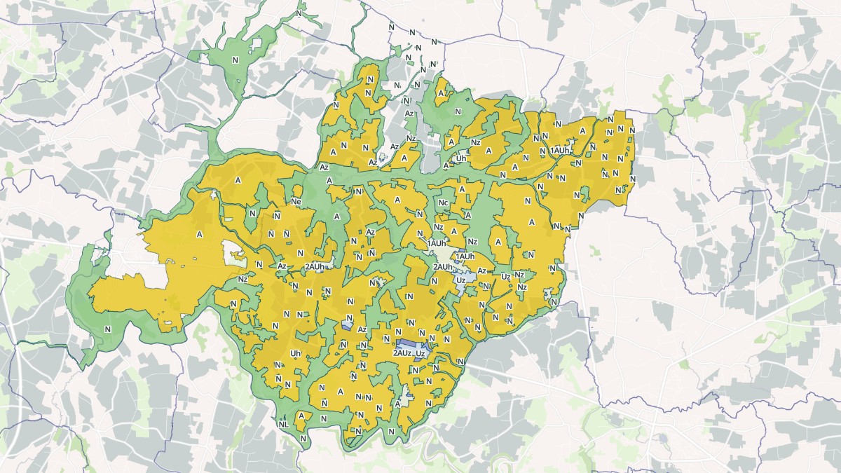 Aperçu cartographique de Isigny-le-Buat, centré sur la commune