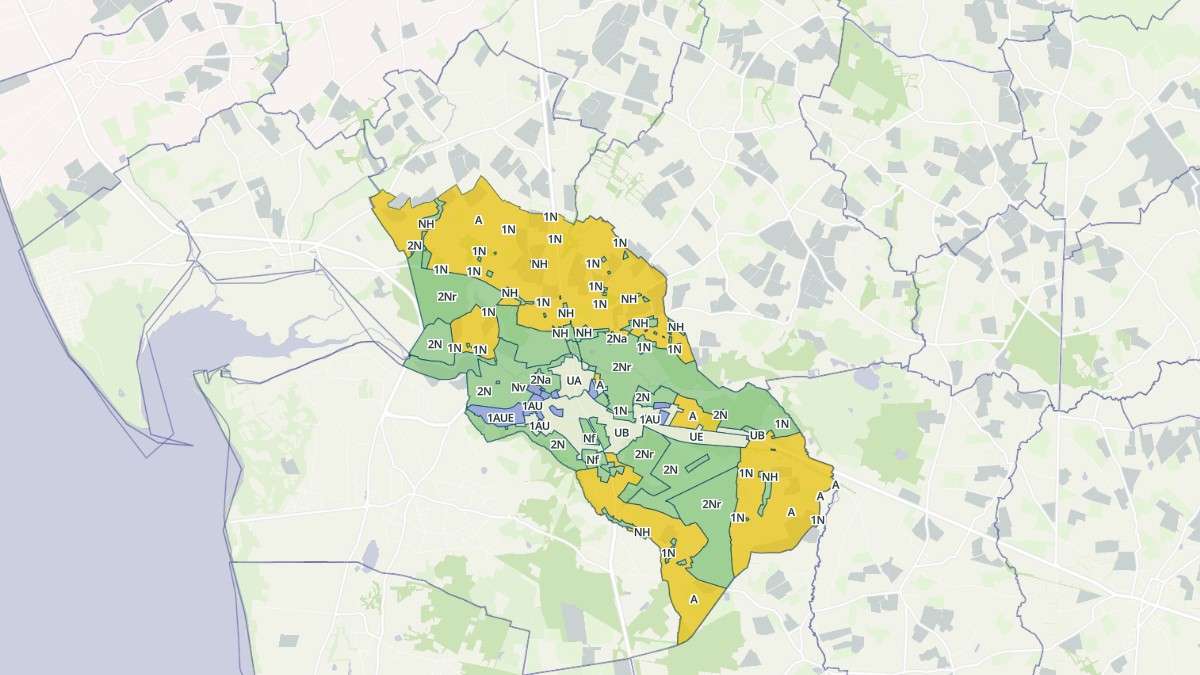 Aperçu cartographique de Lessay, centré sur la commune