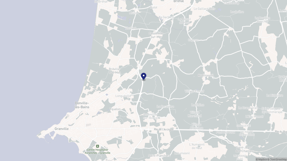 Aperçu cartographique de Longueville, centré sur la commune