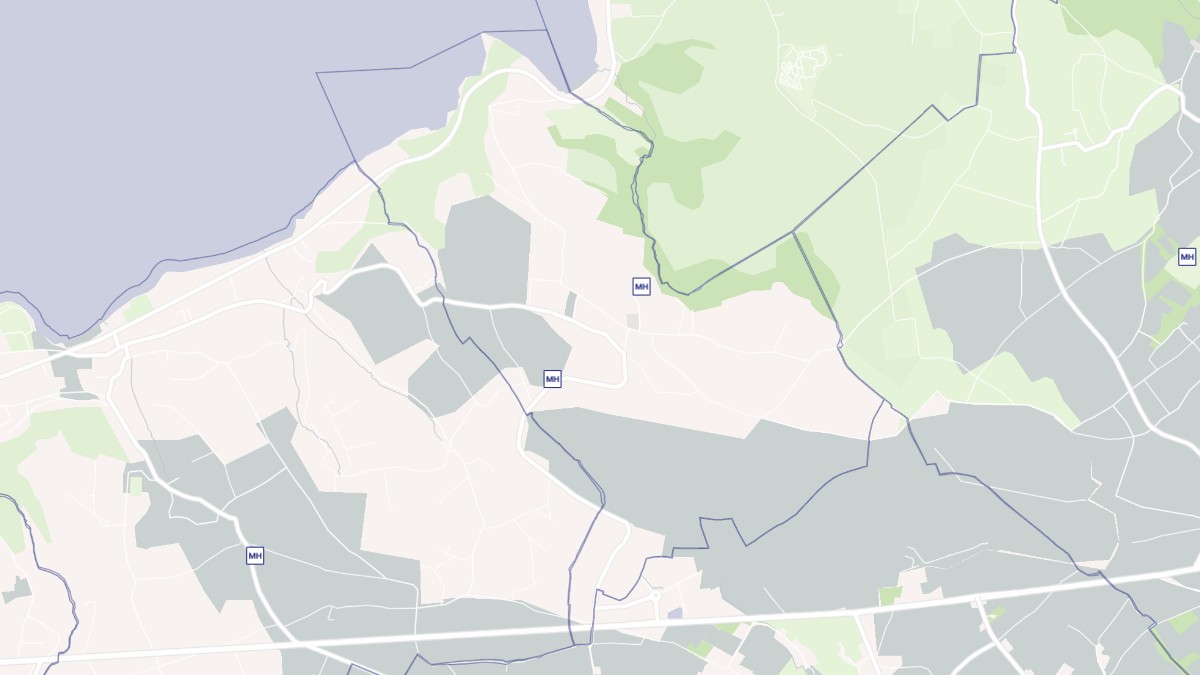 Aperçu cartographique de Maupertus-sur-Mer, centré sur la commune
