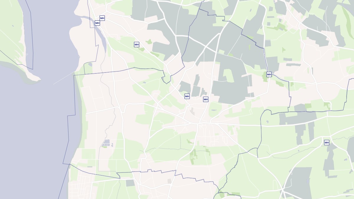 Aperçu cartographique de Montmartin-sur-Mer, centré sur la commune