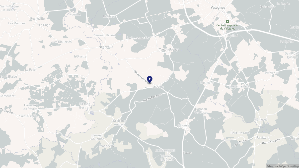 Aperçu cartographique de Morville, centré sur la commune