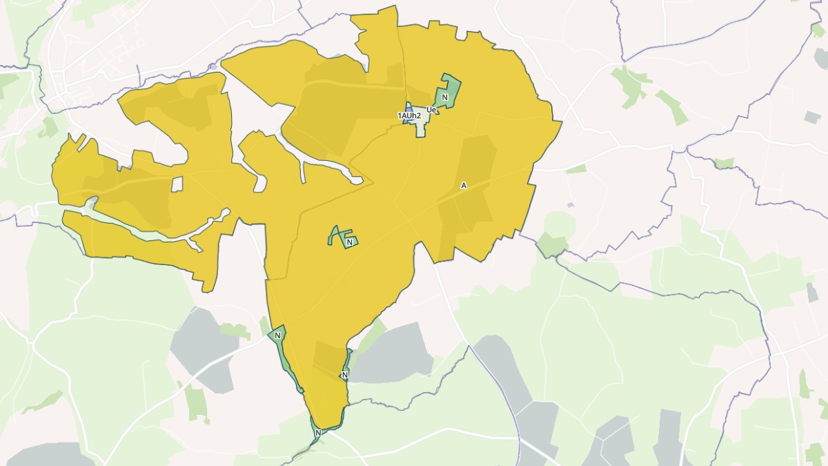 Aperçu cartographique de La Mouche, centré sur la commune