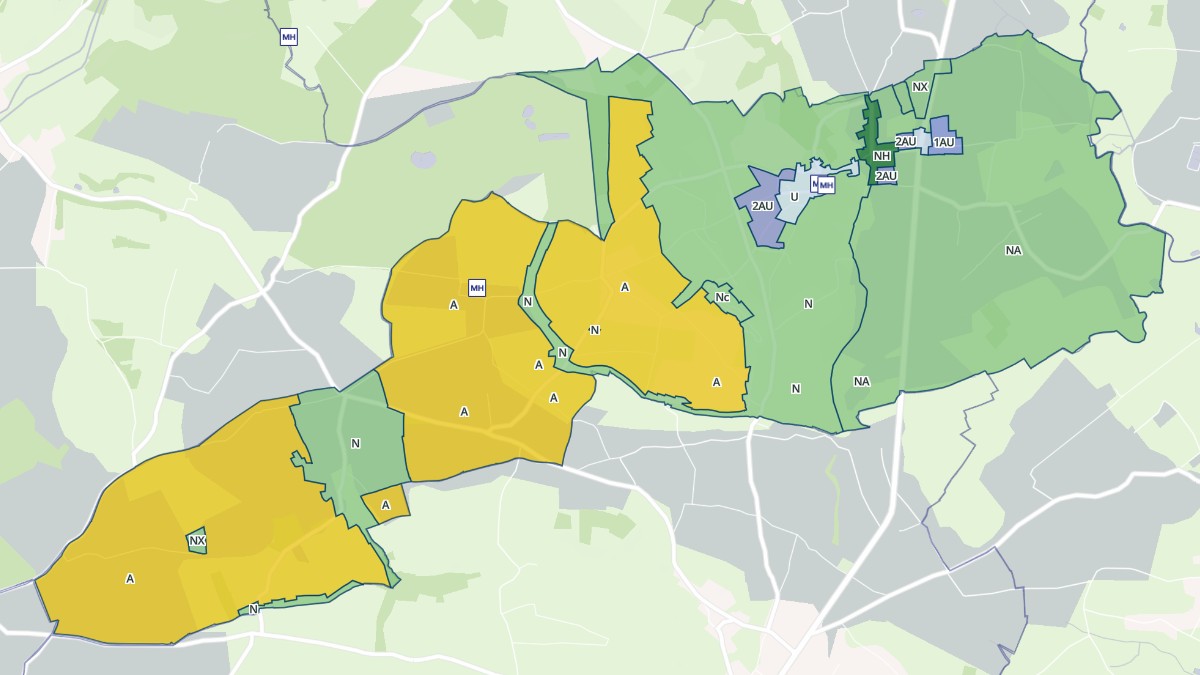 Aperçu cartographique de La Pernelle, centré sur la commune