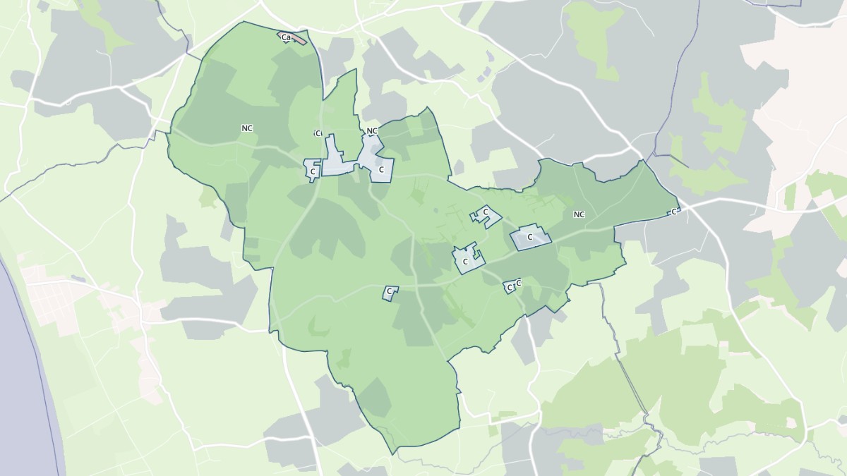 Aperçu cartographique de Pierreville, centré sur la commune