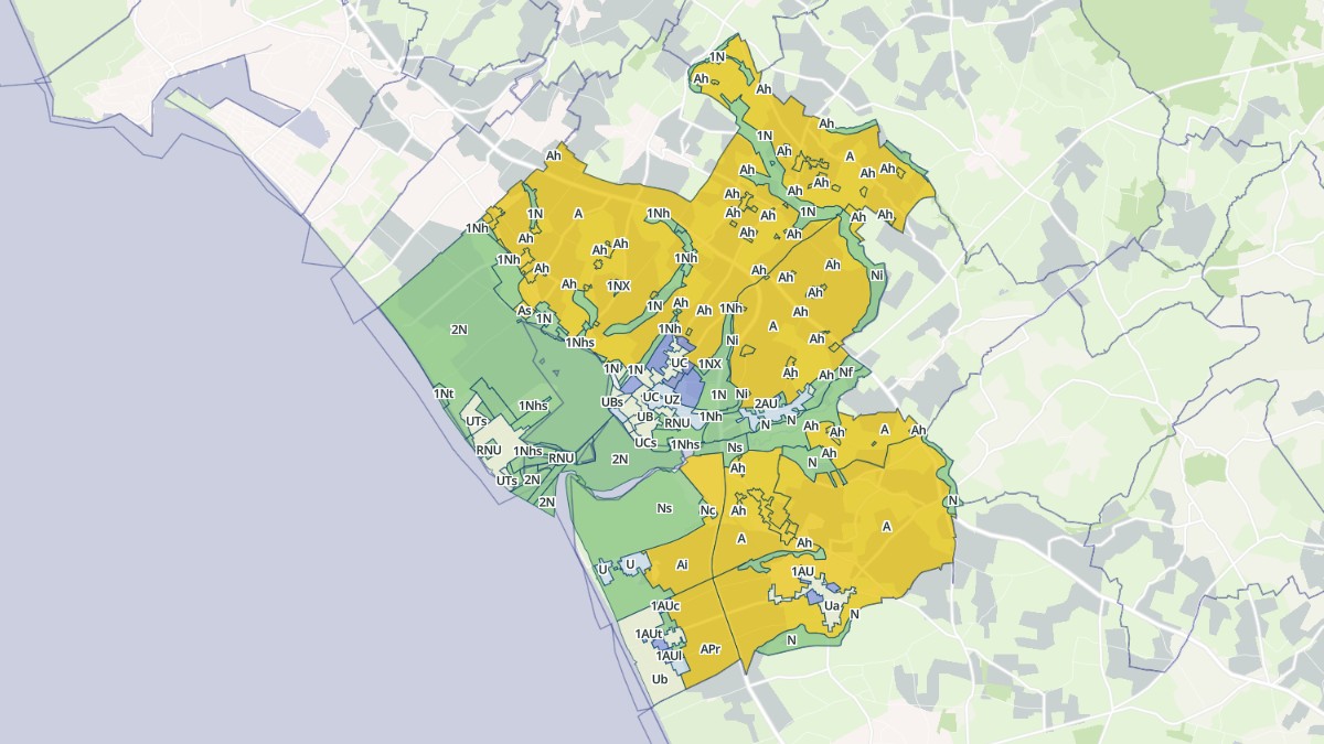 Aperçu cartographique de Port-Bail-sur-Mer, centré sur la commune