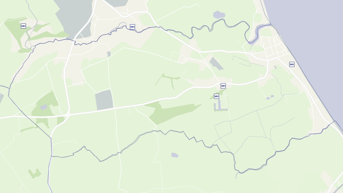 Aperçu cartographique de Quinéville, centré sur la commune