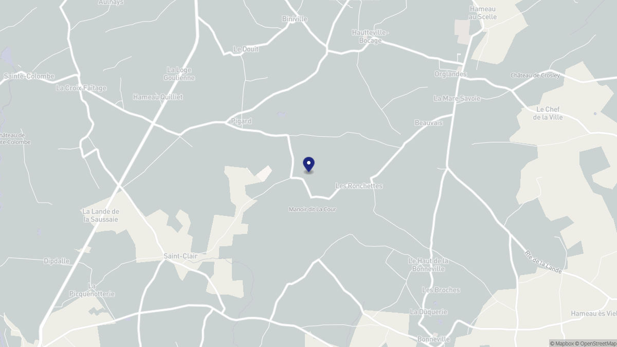 Aperçu cartographique de Reigneville-Bocage, centré sur la commune