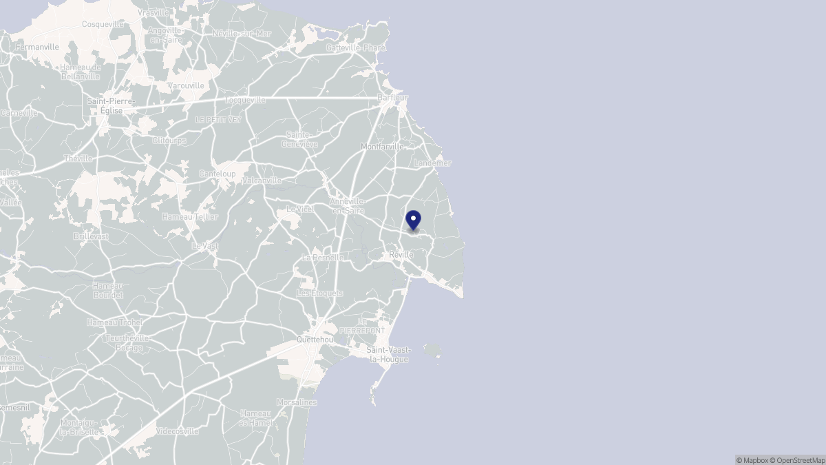 Aperçu cartographique de Réville, centré sur la commune