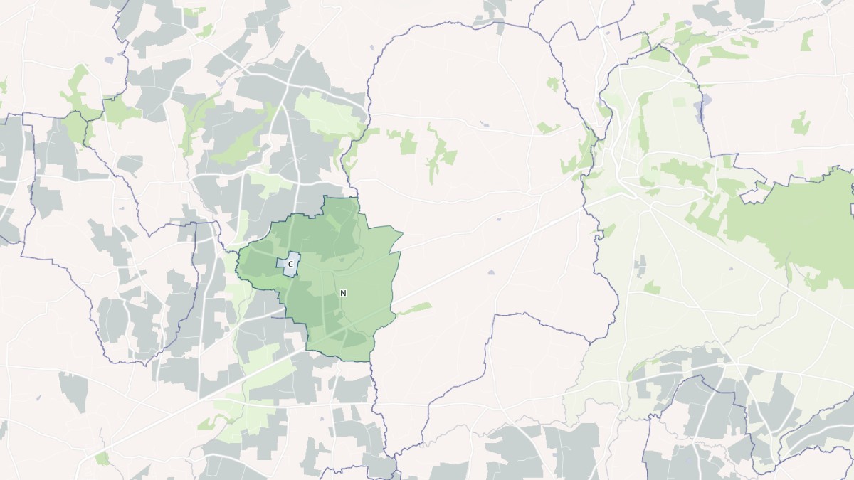 Aperçu cartographique de Romagny Fontenay, centré sur la commune
