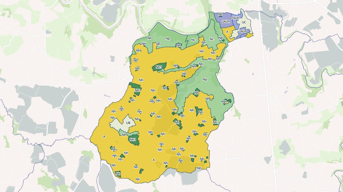 Aperçu cartographique de Saint-Brice-de-Landelles, centré sur la commune