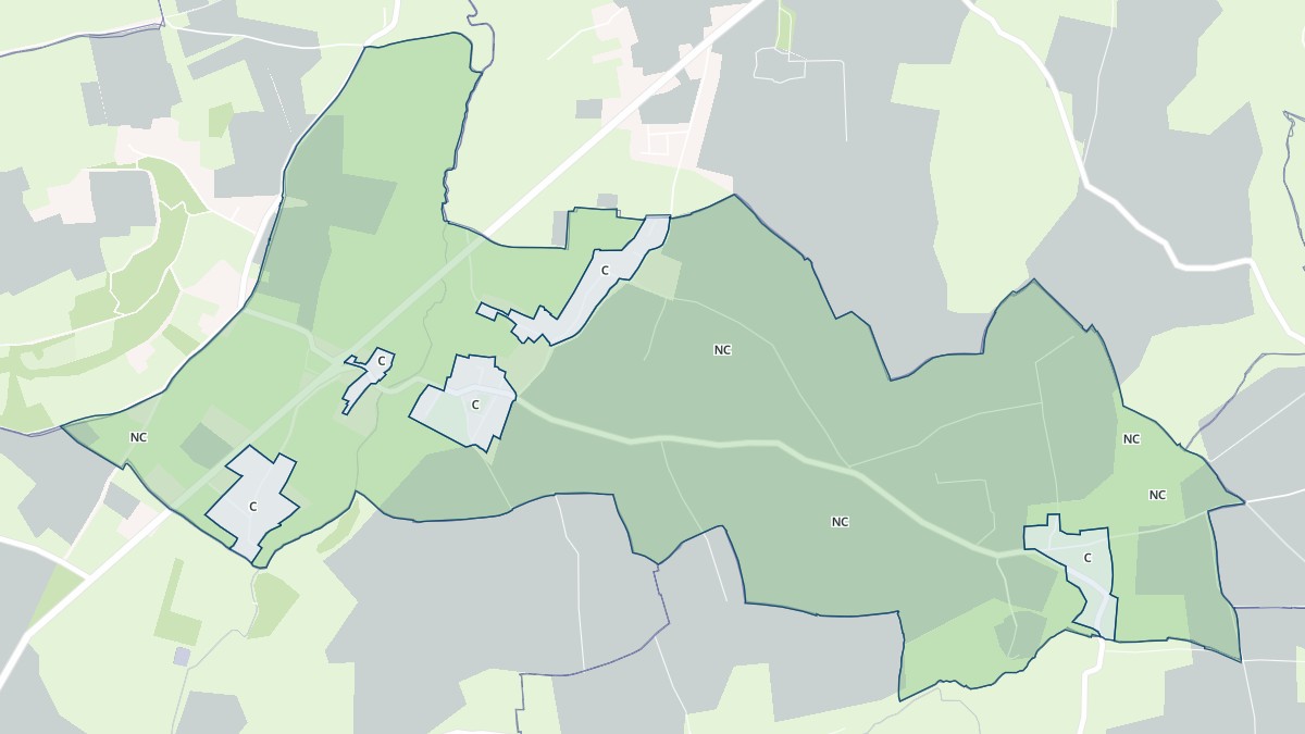 Aperçu cartographique de Saint-Christophe-du-Foc, centré sur la commune