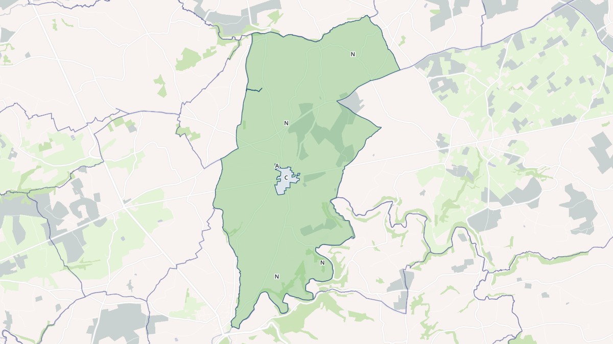 Aperçu cartographique de Saint-Denis-le-Gast, centré sur la commune