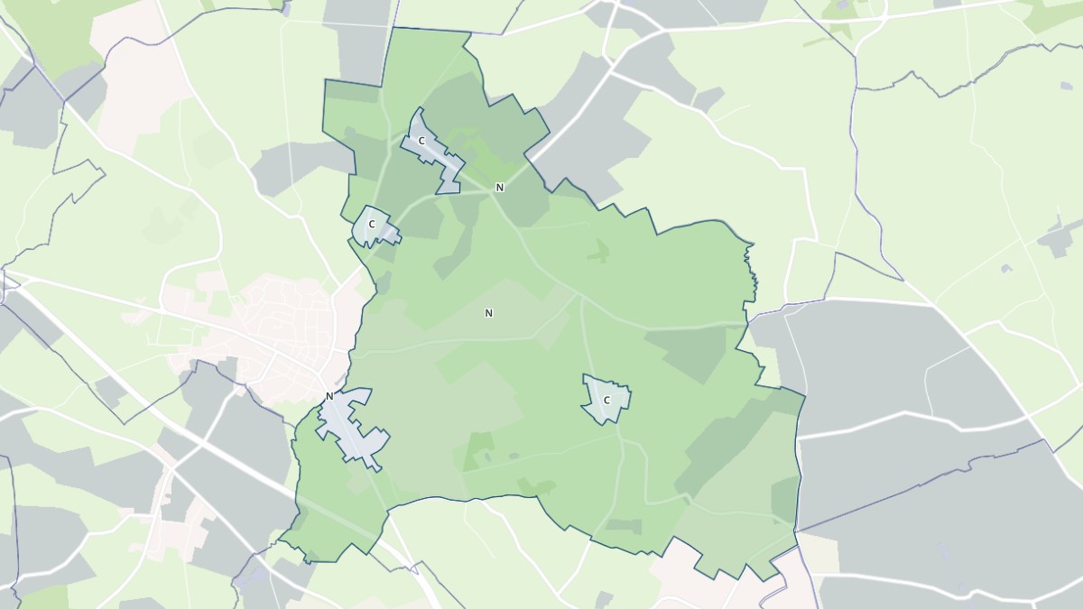 Aperçu cartographique de Saint-Floxel, centré sur la commune