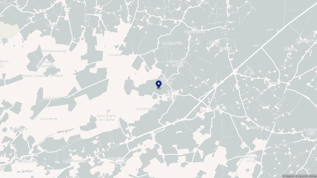 Aperçu cartographique de Saint-Georges-d'Elle, centré sur la commune