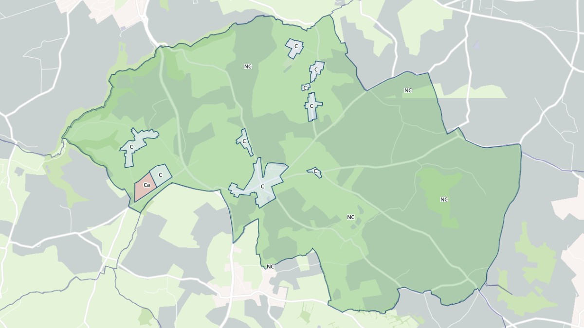 Aperçu cartographique de Saint-Germain-le-Gaillard, centré sur la commune