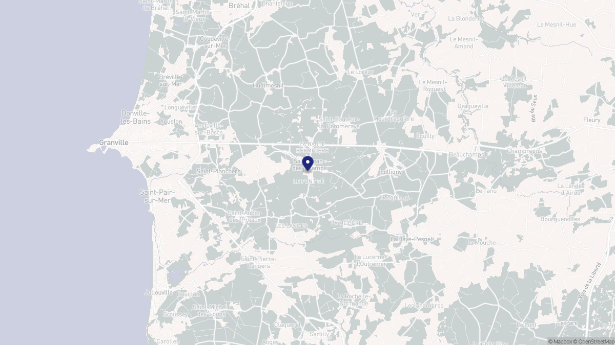 Aperçu cartographique de Saint-Jean-des-Champs, centré sur la commune