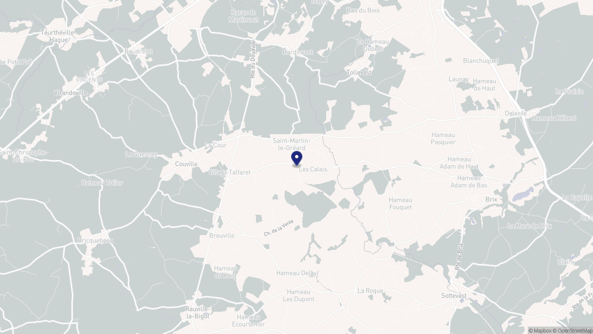 Aperçu cartographique de Saint-Martin-le-Gréard, centré sur la commune