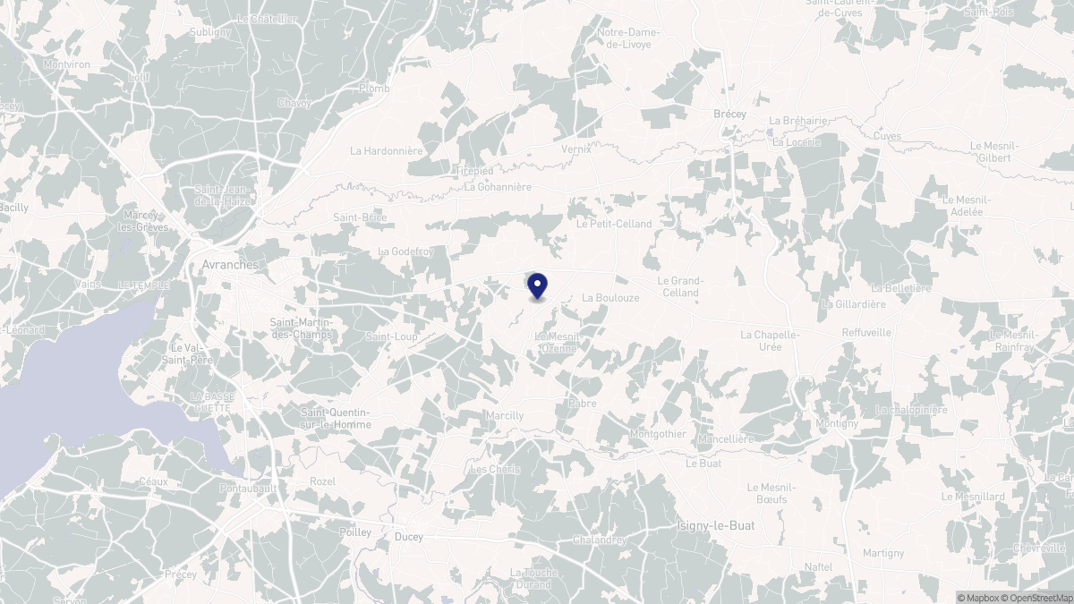 Aperçu cartographique de Saint-Ovin, centré sur la commune