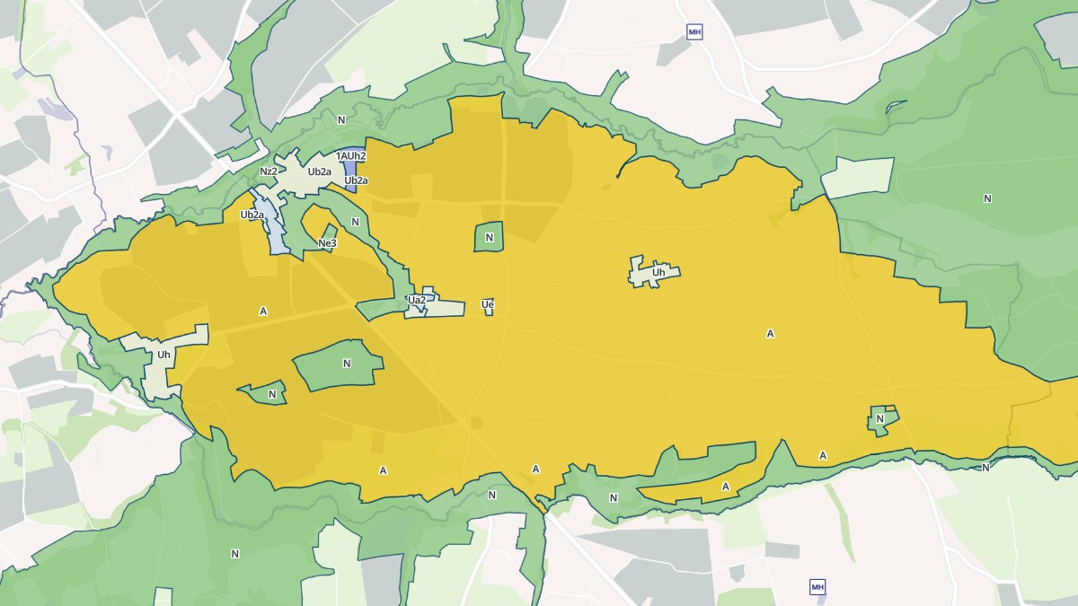 Aperçu cartographique de Saint-Pierre-Langers, centré sur la commune