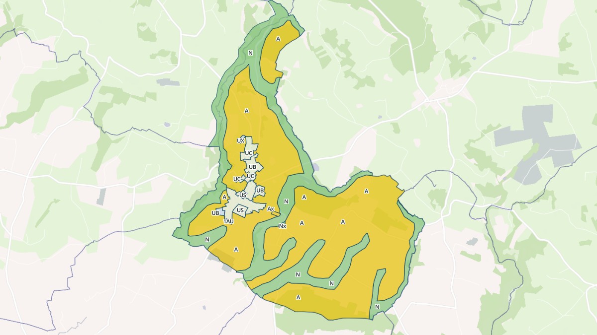 Aperçu cartographique de Saint-Pois, centré sur la commune