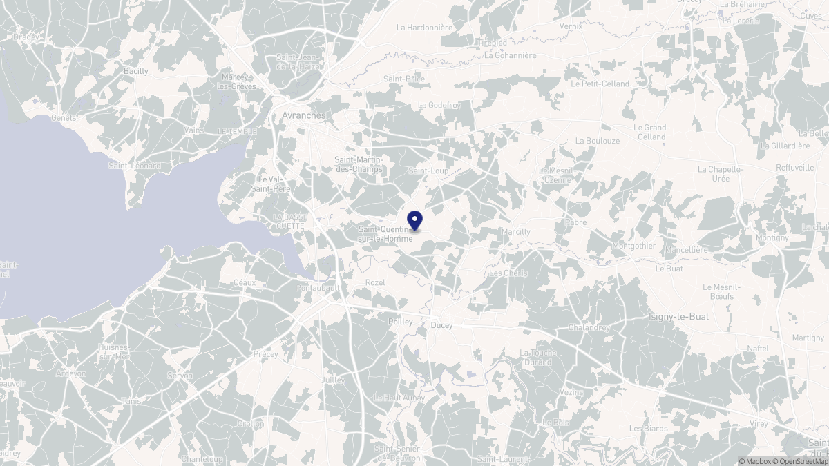 Aperçu cartographique de Saint-Quentin-sur-le-Homme, centré sur la commune