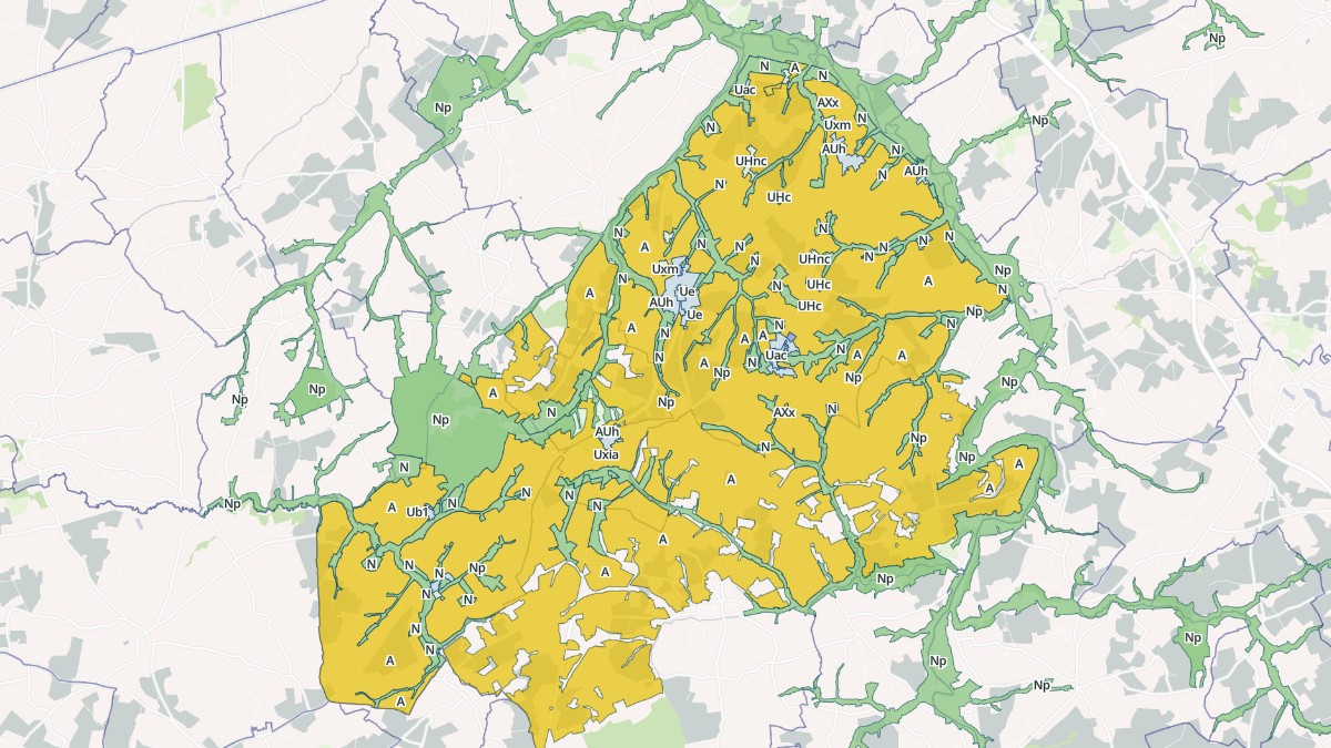 Aperçu cartographique de Bourgvallées, centré sur la commune