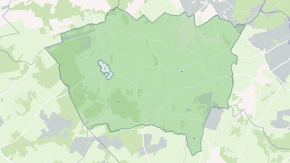 Aperçu cartographique de Saussemesnil, centré sur la commune