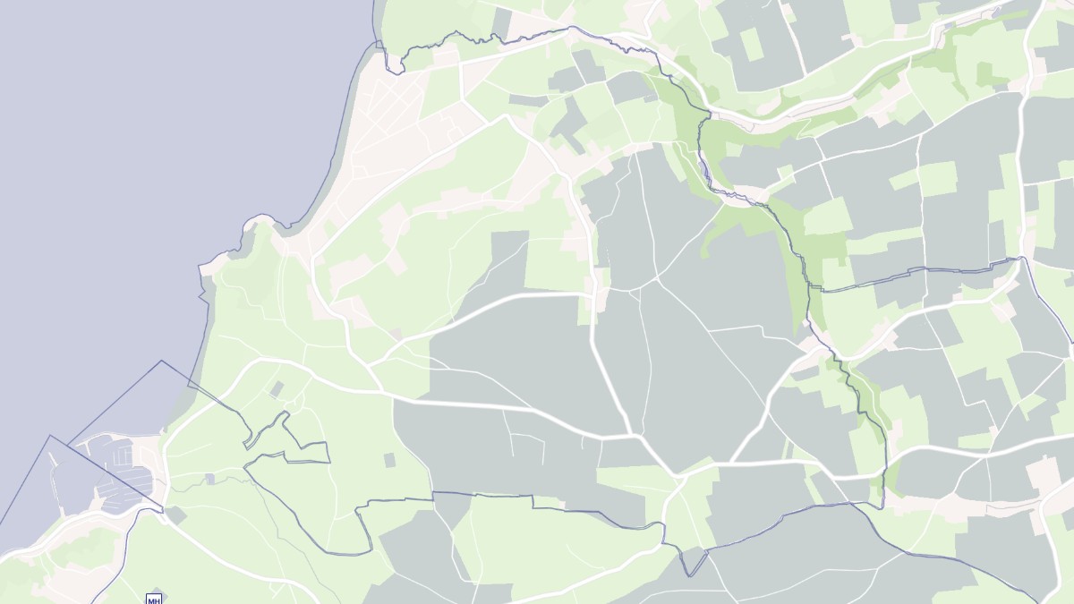 Aperçu cartographique de Siouville-Hague, centré sur la commune