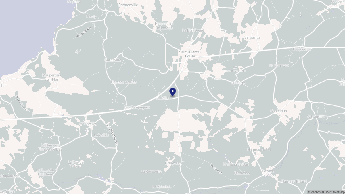 Aperçu cartographique de Théville, centré sur la commune