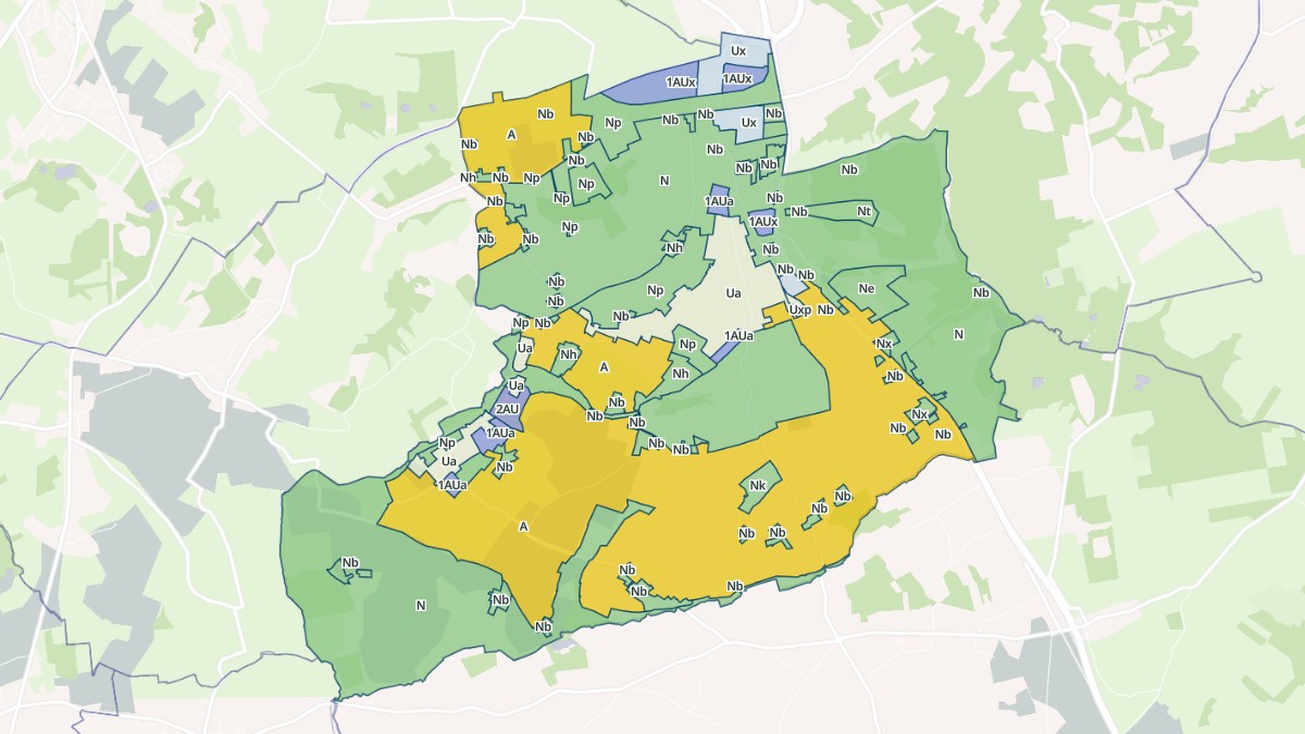 Aperçu cartographique de Tollevast, centré sur la commune