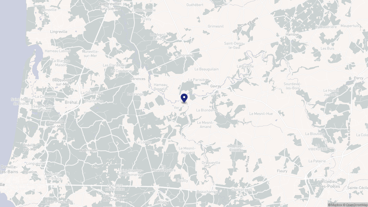 Aperçu cartographique de Ver, centré sur la commune