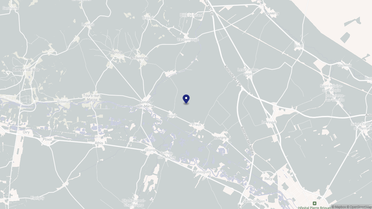 Aperçu cartographique de Aigny, centré sur la commune