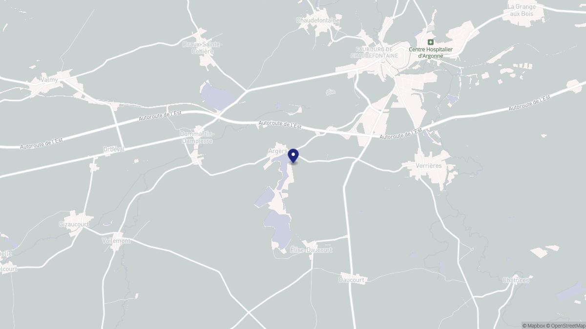 Aperçu cartographique de Argers, centré sur la commune