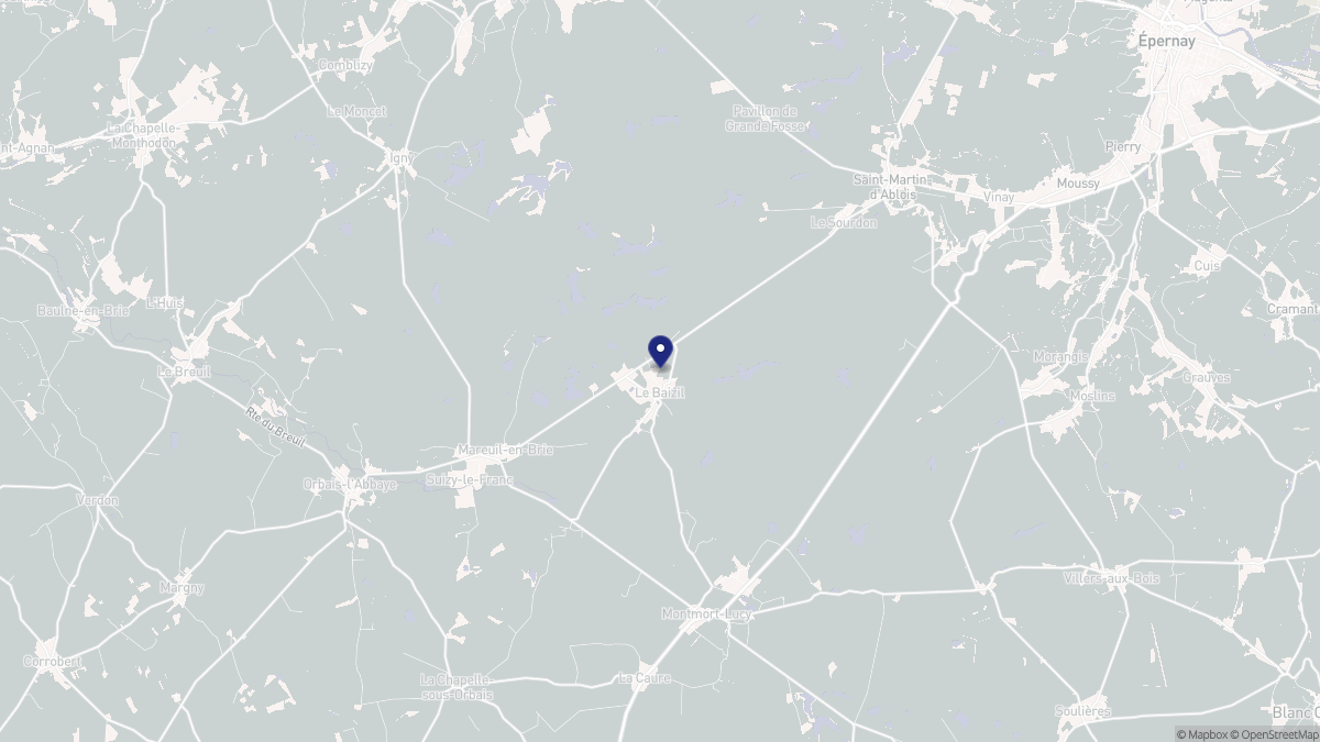 Aperçu cartographique de Le Baizil, centré sur la commune