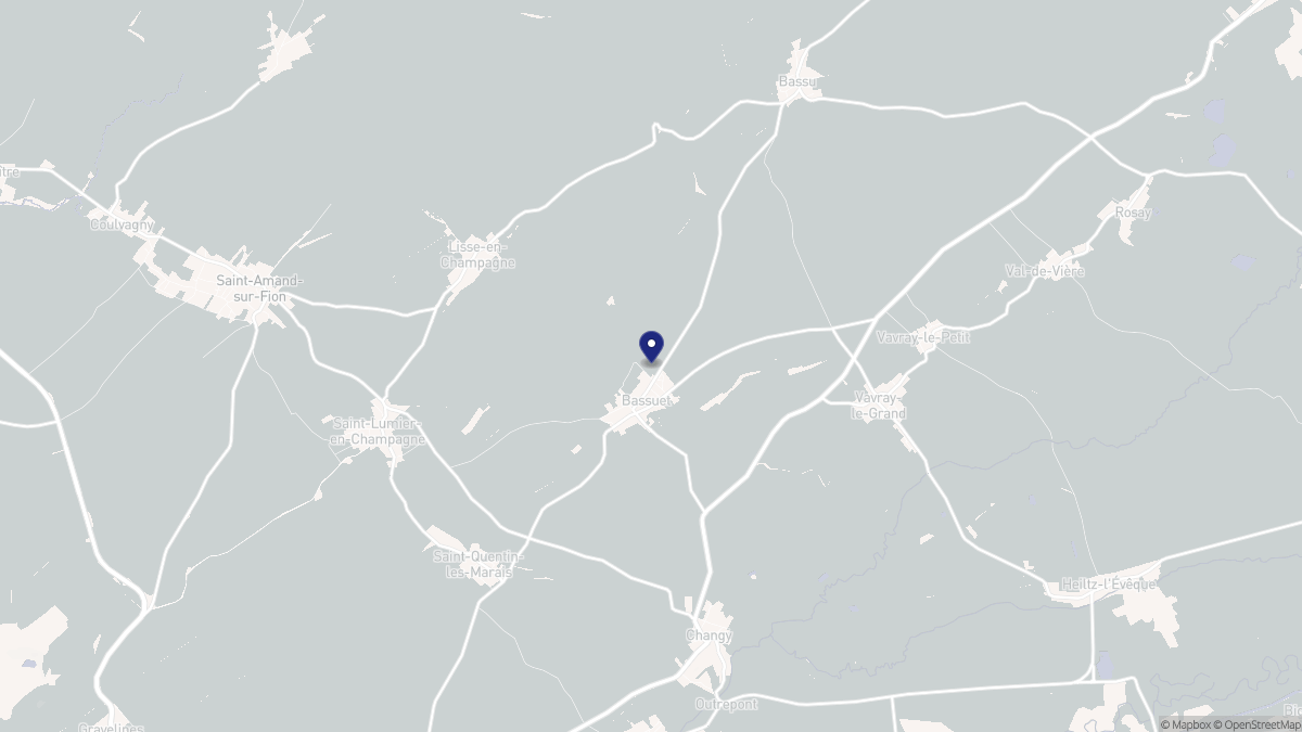 Aperçu cartographique de Bassuet, centré sur la commune