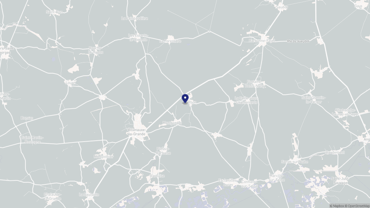 Aperçu cartographique de Bethon, centré sur la commune
