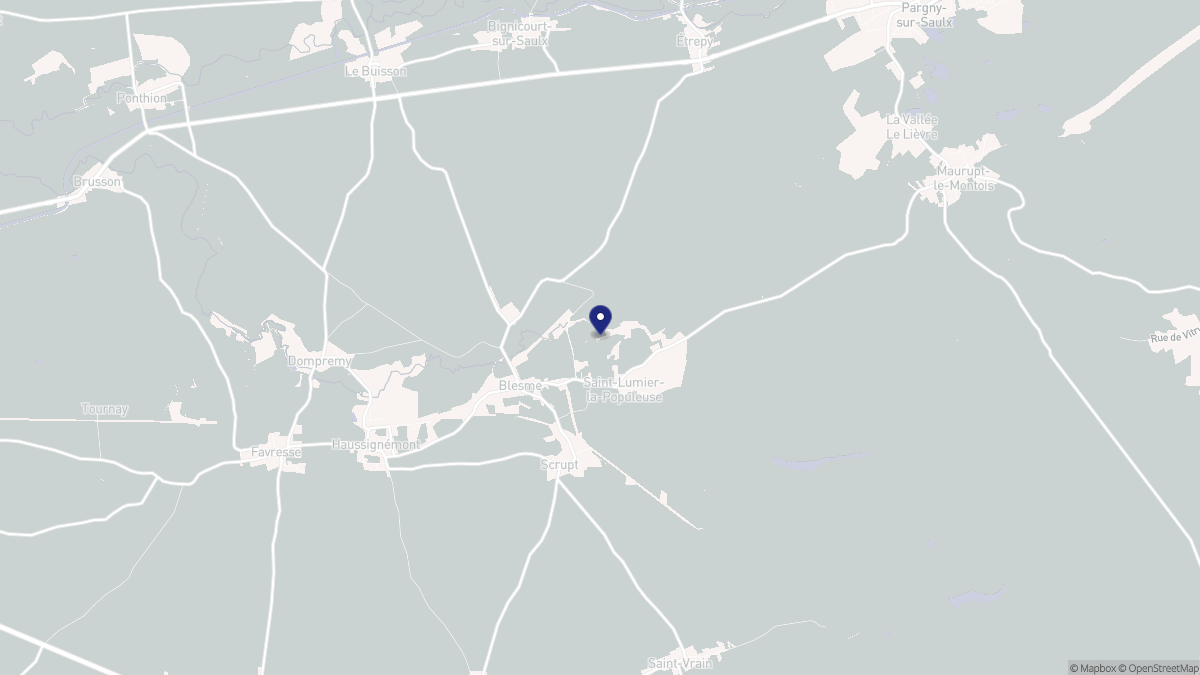 Aperçu cartographique de Blesme, centré sur la commune