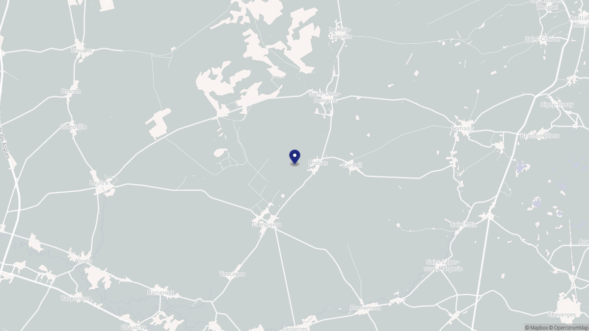 Aperçu cartographique de Bréban, centré sur la commune