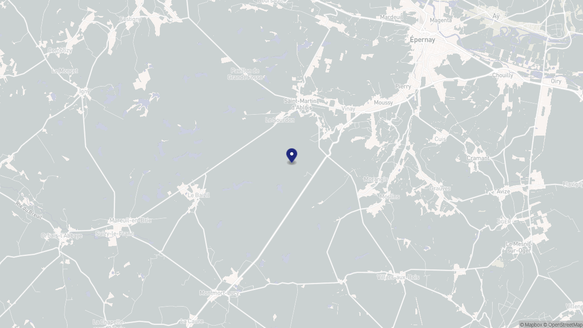 Aperçu cartographique de Brugny-Vaudancourt, centré sur la commune